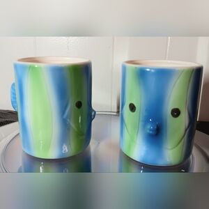 Vintage Strawbridge And Clothier Tropical Fish Brush Holders Set of Two